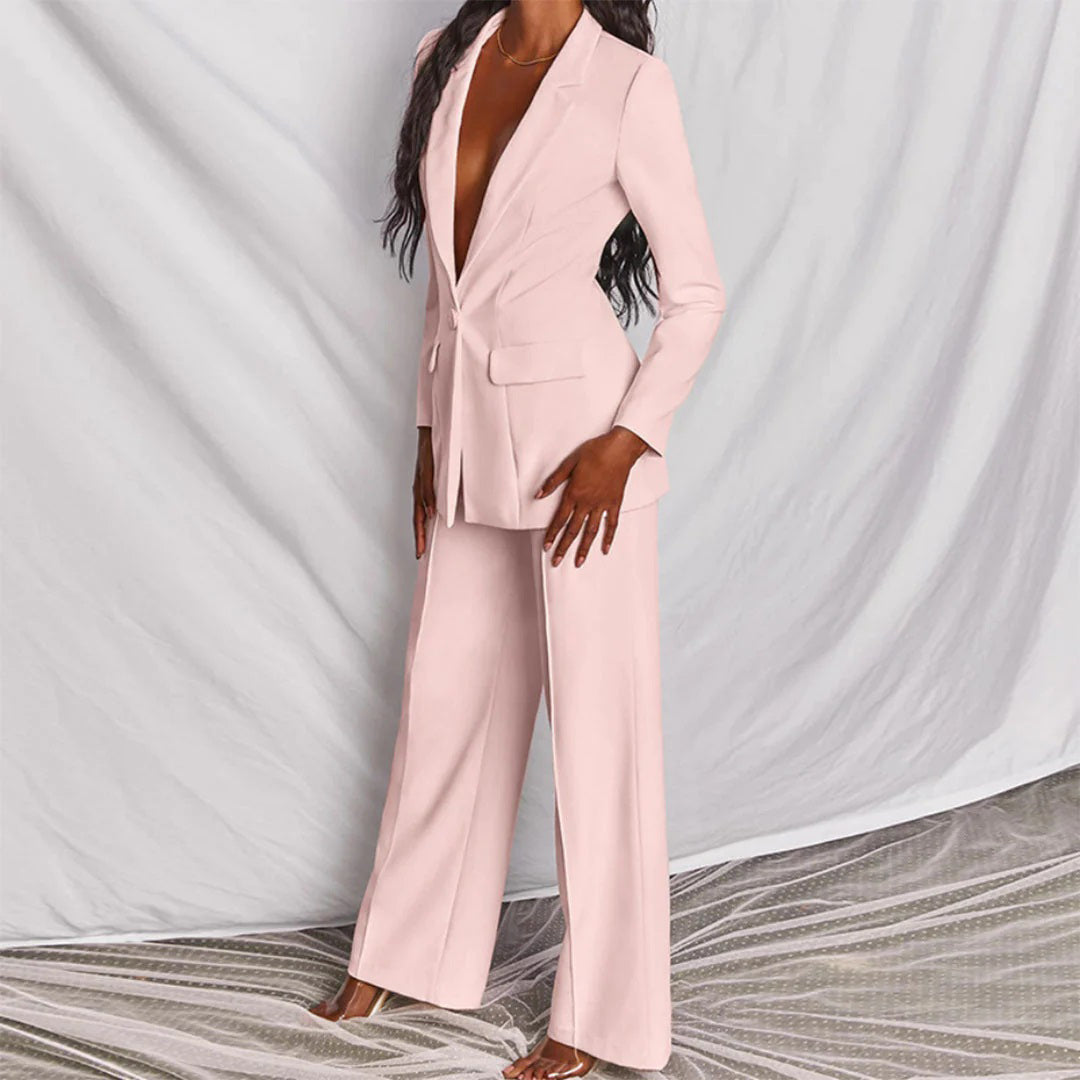 Elegantes Set Aus Blazer Und w kolorze Polly Rosa 2
