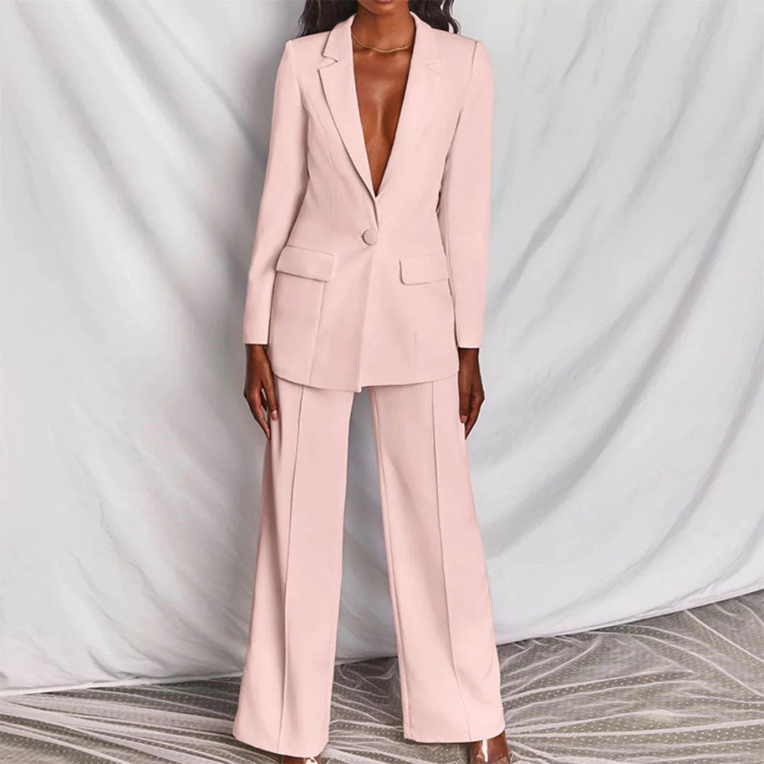 Elegantes Set Aus Blazer Und w kolorze Polly Rosa 4