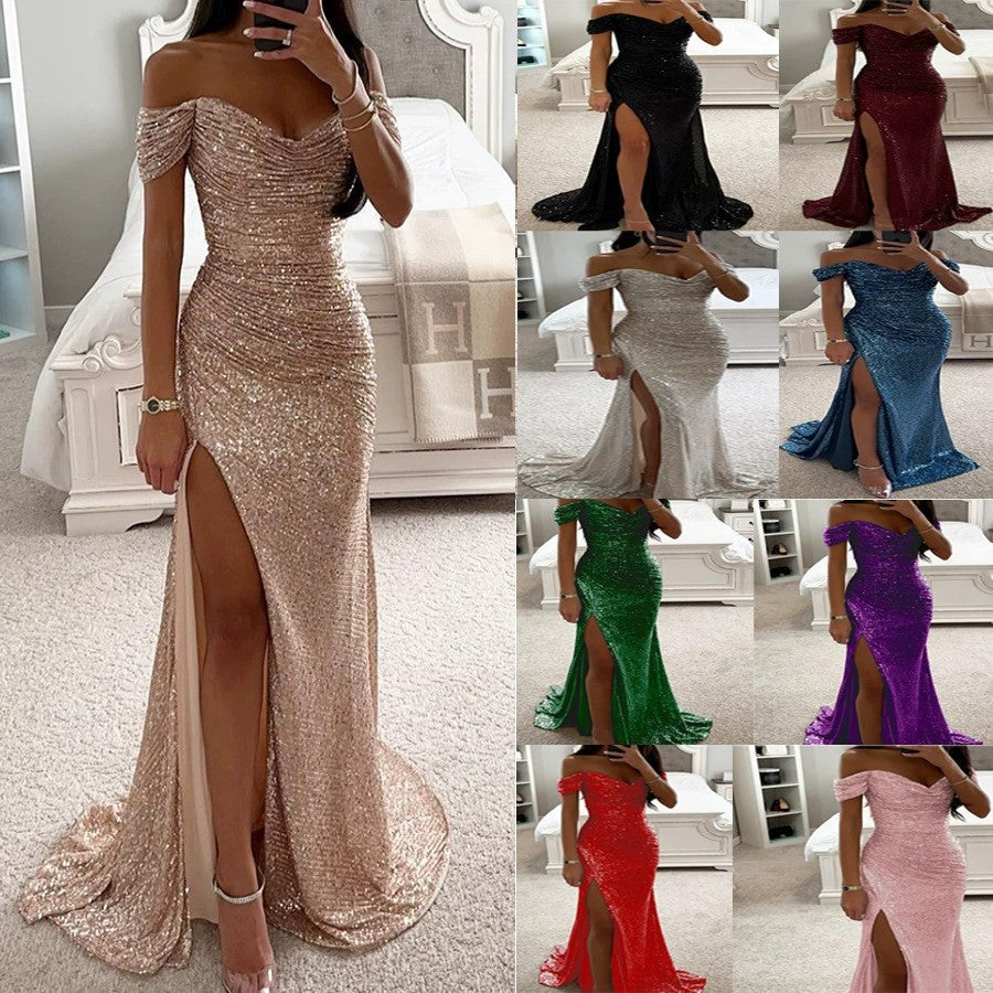 Evening Dress with Shimmering Sequins Lune