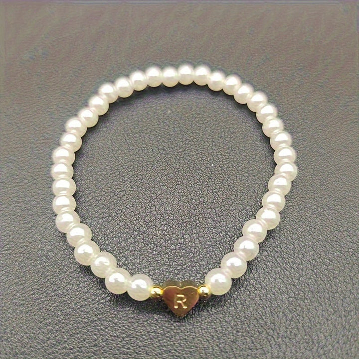 Elegancka Bransoletka z Inicjałami w Kształcie Serca A-Z