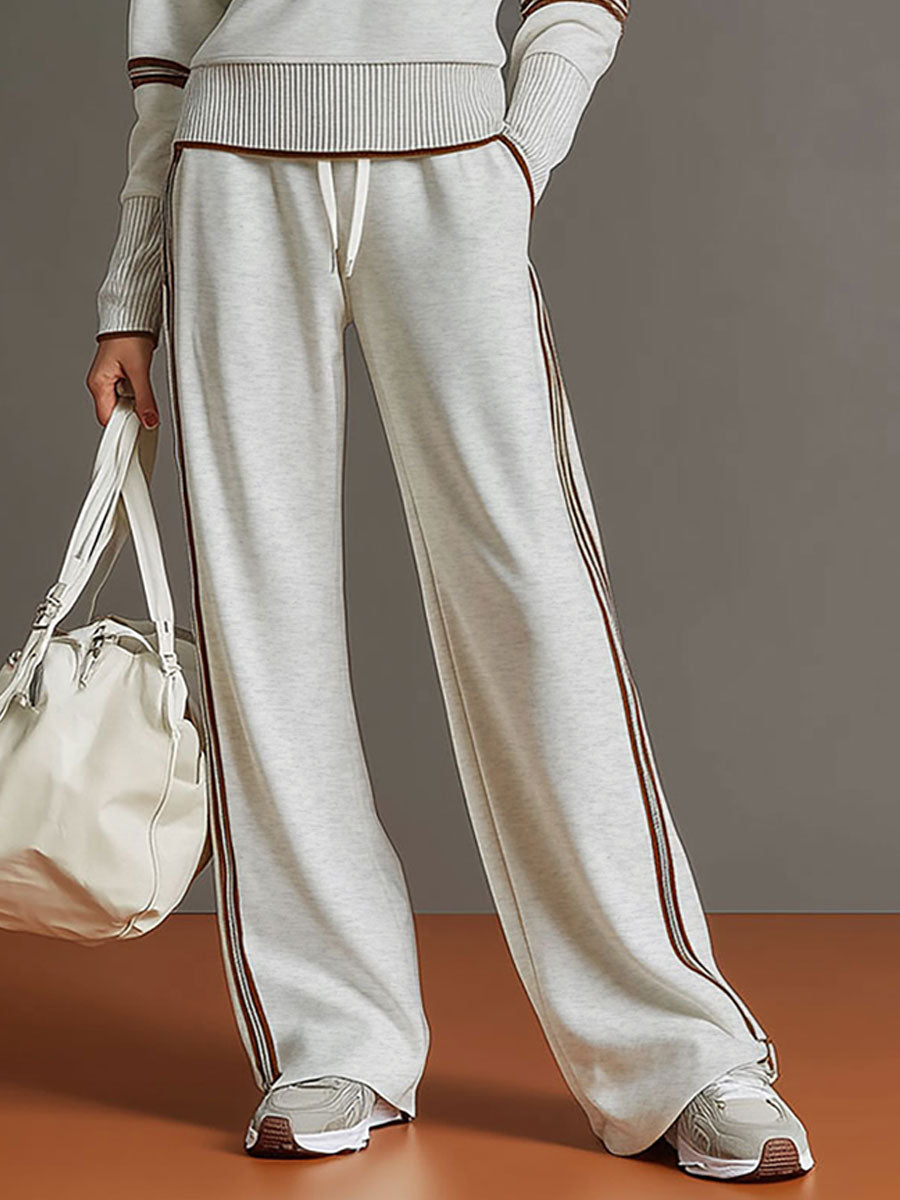 grauer und weißer Halbzip-Sweatshirt mit weitem (16)