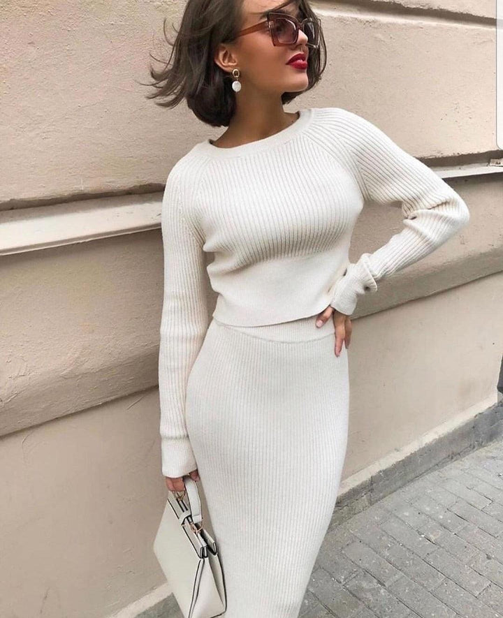 I 2-teiliges Set für Damen Fall w kolorze Biały