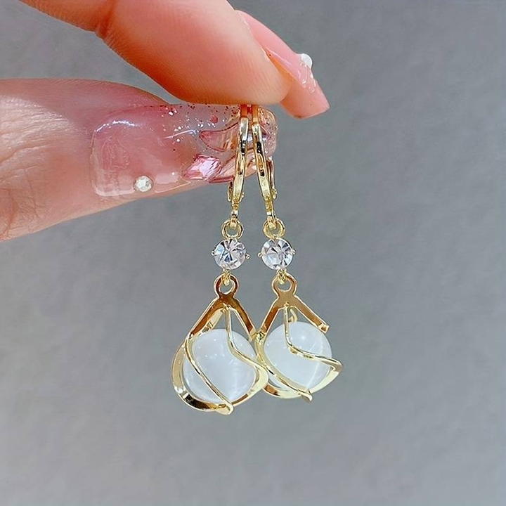 Kolczyki Okrągłe z Inkrustacją ze W kolorze srebra S925