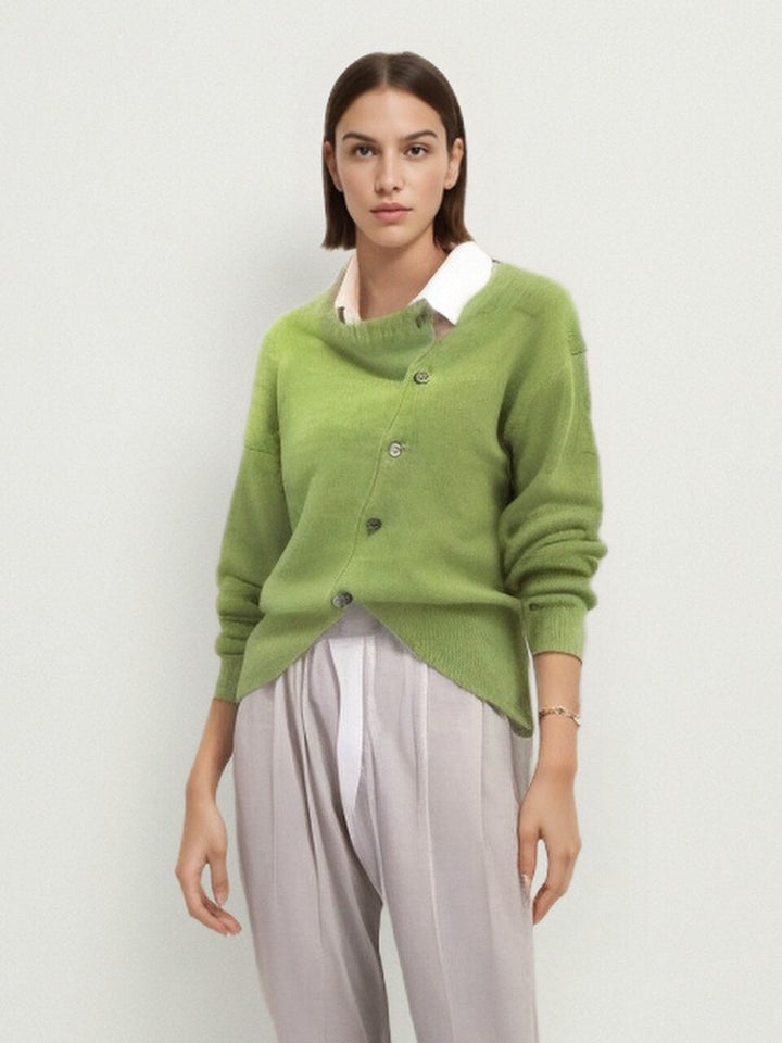 Mia | Damski kardigan oversize z grubego splotu i otwartym przodem foto 1