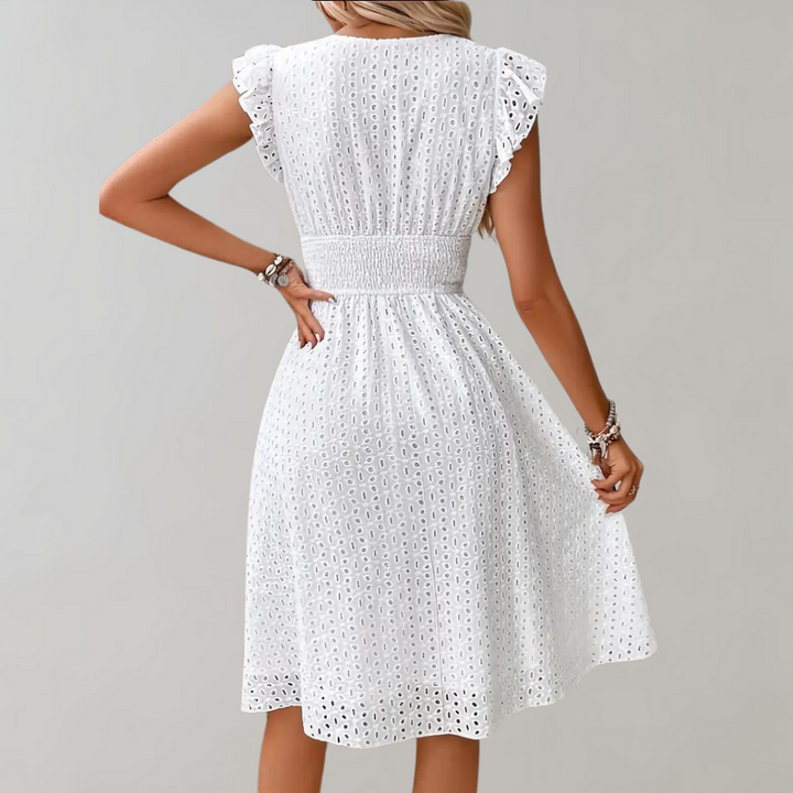 Kurzes weißes Kleid ideal für w kolorze Biały 3