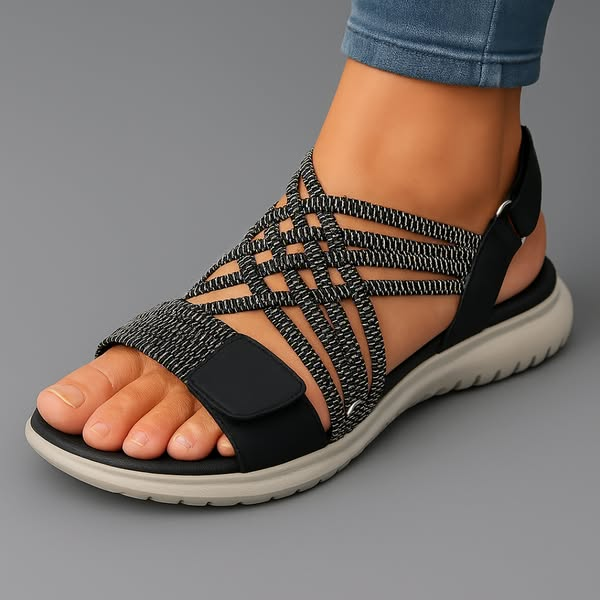 Leichte Orthopädische Sandalen Orthopedic Sandals w kolorze Czarny