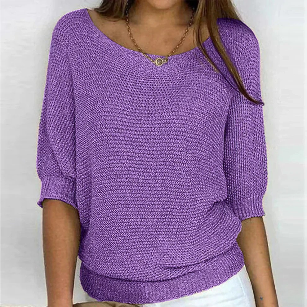 Miękki Pullover Codzienny w kolorze Violett