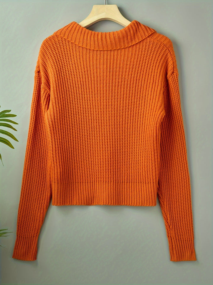Relaxed Collared Cardigan Cardigan w kolorze Pomarańczowy