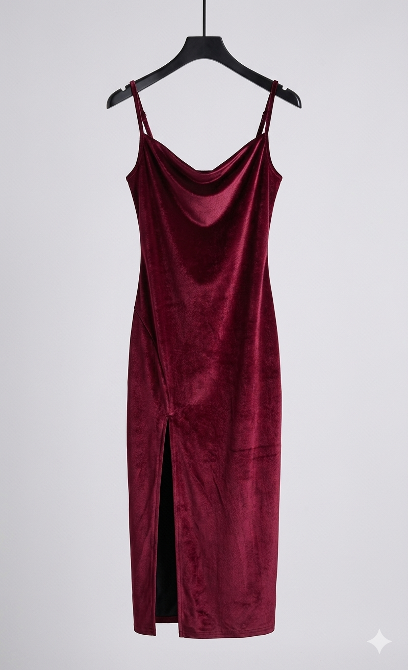 Satin Abendkleid Wedding guest dress (8)