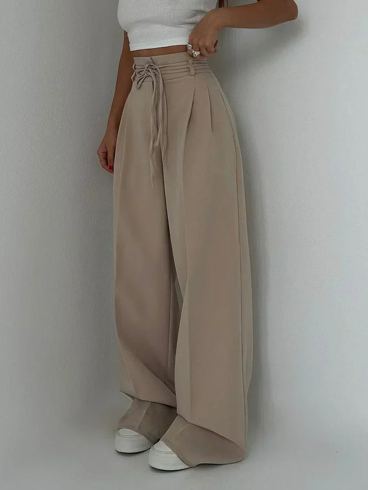 Schicke Weite Hose Wide pants w kolorze Beżowy