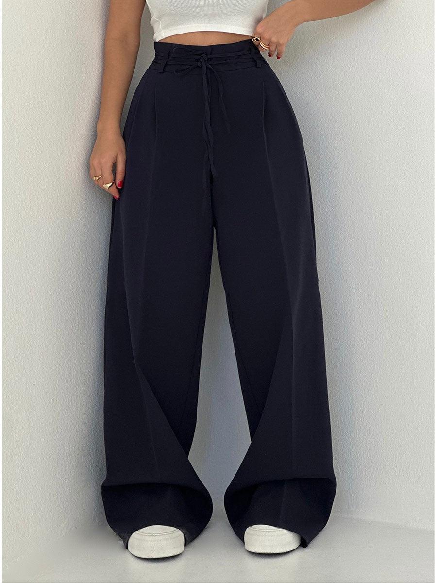 Schicke Weite Hose Wide pants w kolorze Granatowy