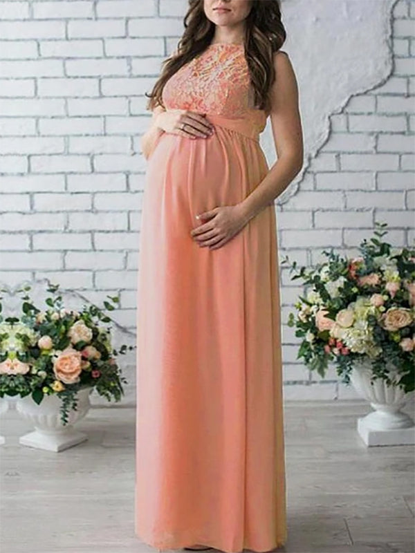 Spitze, Gürtel, Rundhalsausschnitt, ärmellos, für Damen,
