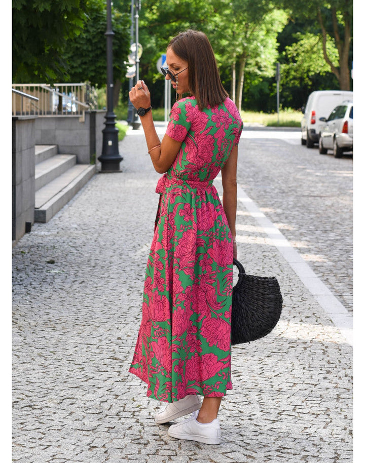 Sukienka maxi boho na wesele w kolorze Czerwony 5