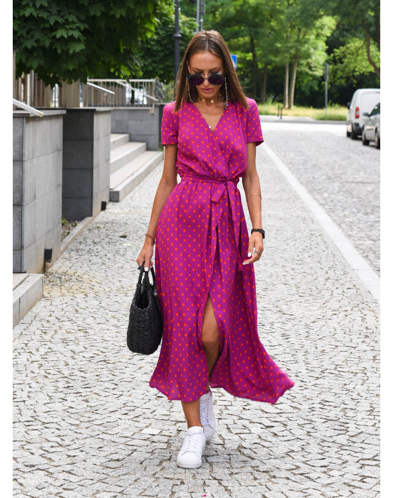 Sukienka maxi boho na wesele w kolorze Rote Punkte