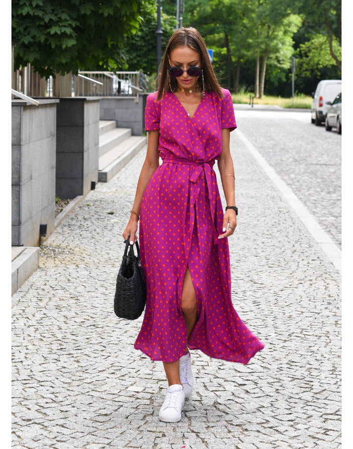 Sukienka maxi boho na wesele w kolorze Rote Punkte