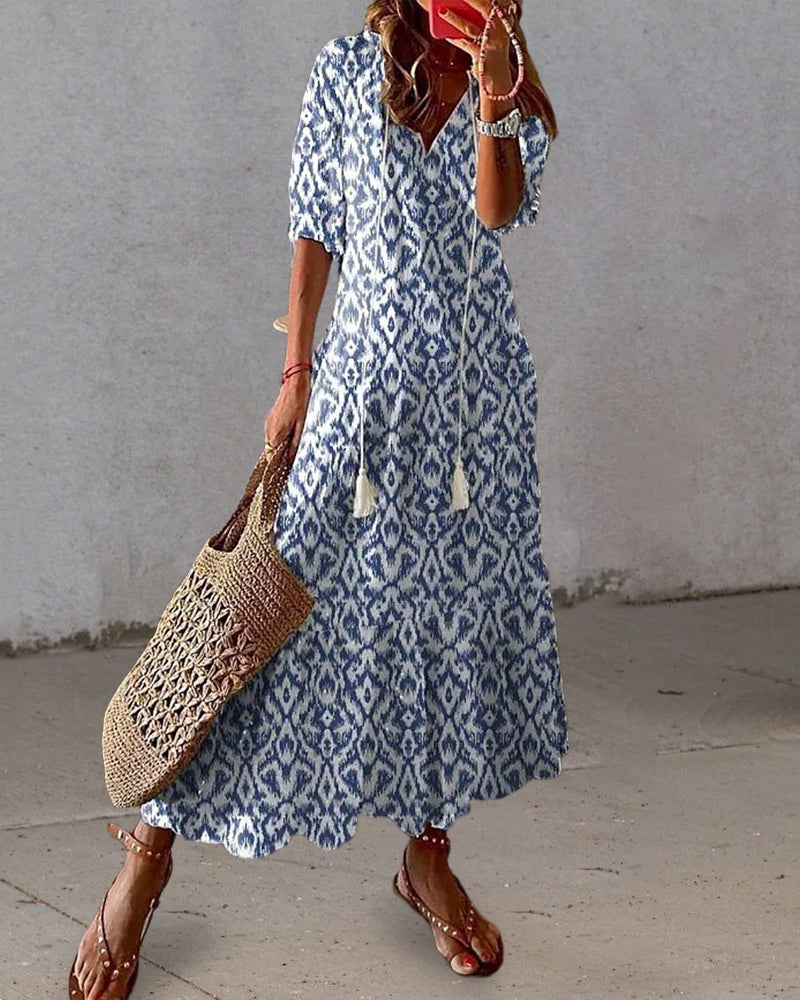 Sukienka maxi w stylu boho na wesele w kolorze Fioletowy 2