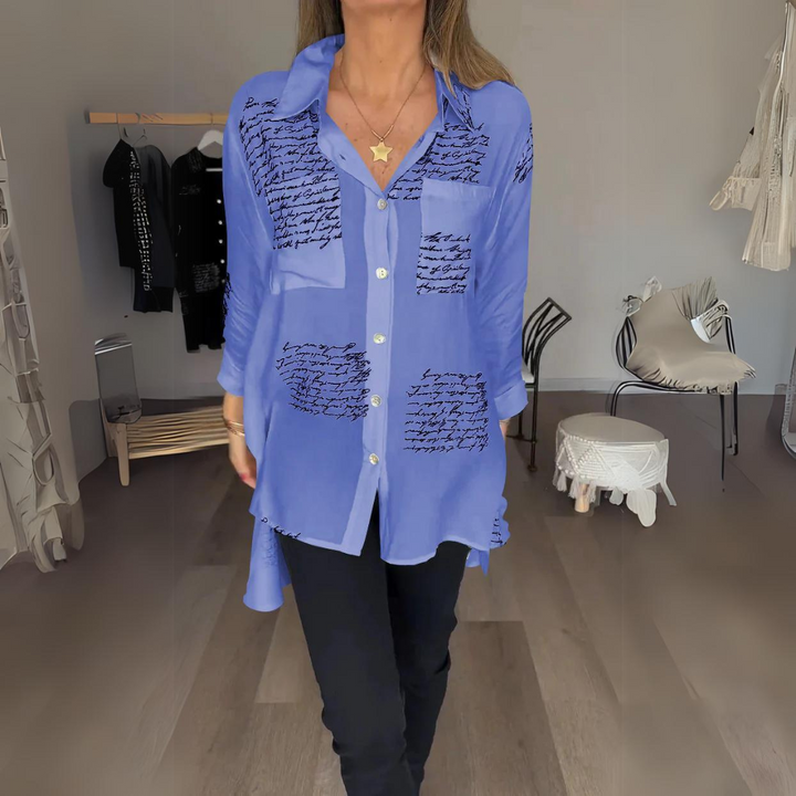 Szykowna Bluzka Rozpinana do Noszenia w kolorze Fioletowy