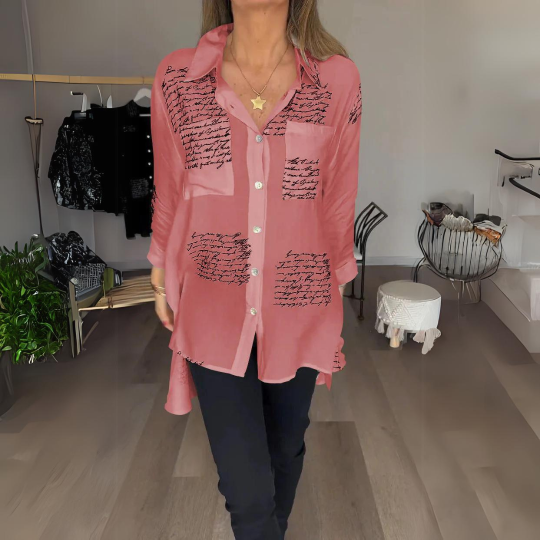 Szykowna Bluzka Rozpinana do Noszenia w kolorze Rot (Fast ausverkauft)