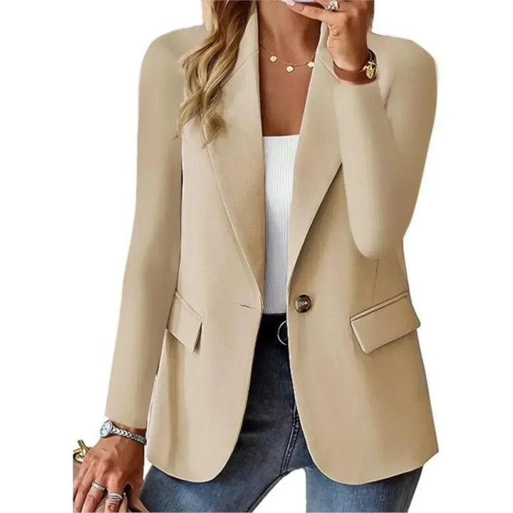 Uniwersalny elegancki Blazer w kolorze Beżowy