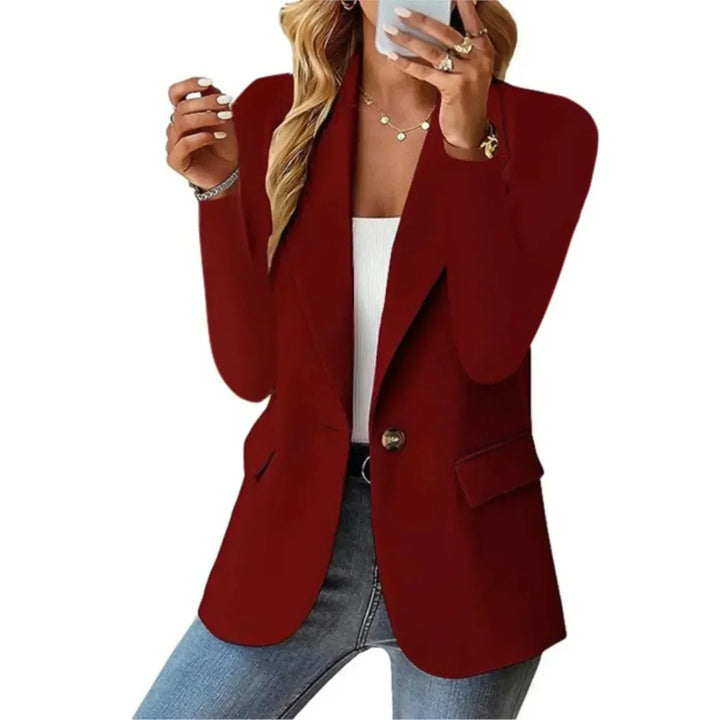 Uniwersalny elegancki Blazer w kolorze Bordowy