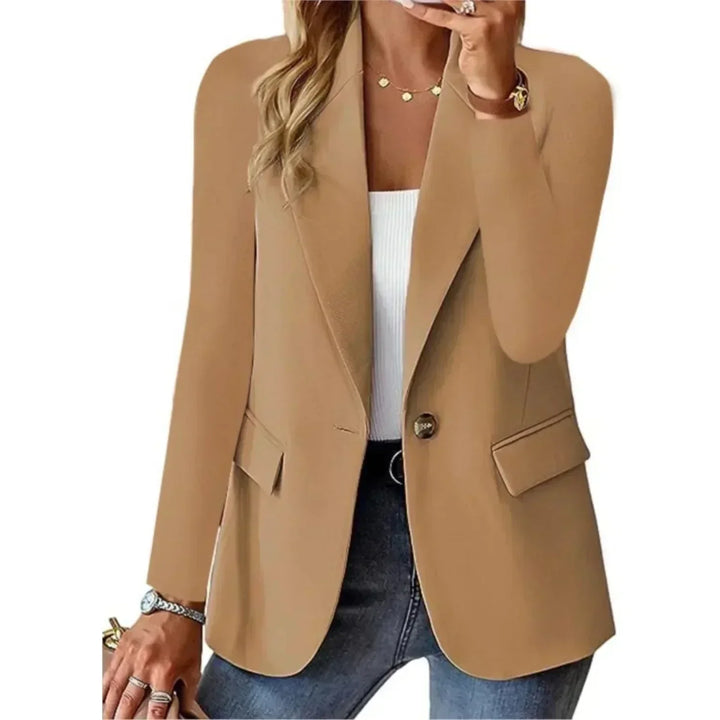 Uniwersalny elegancki Blazer w kolorze Brązowy