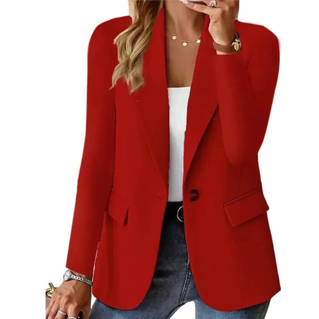 Uniwersalny elegancki Blazer w kolorze Czerwony