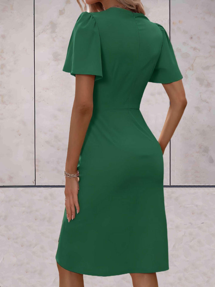 Wickelkleid mit V-Ausschnitt Wedding guest dress