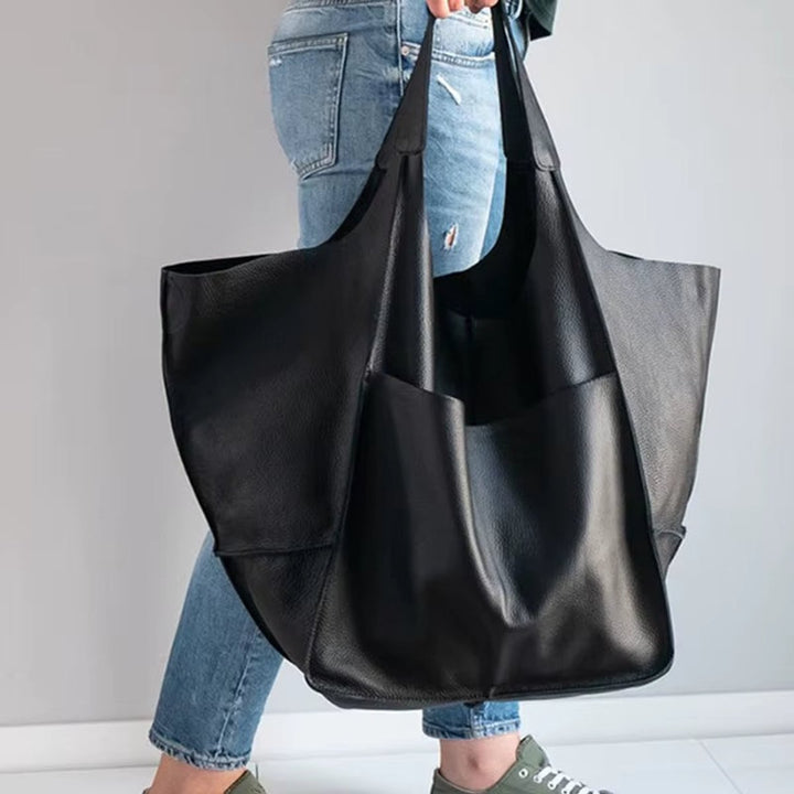 Women's Oversized Vegan Leather Magnetic-Closure (11)
