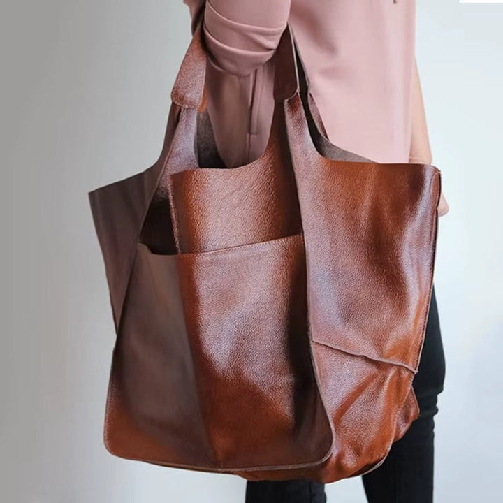 Women's Oversized Vegan Leather Magnetic-Closure (9)