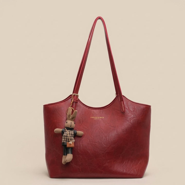 Women's Soft Vegan Leather Shoulder w kolorze Czerwony