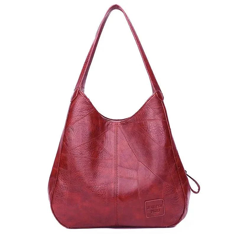 Women's Vintage Soft Leather Hobo w kolorze Czerwony