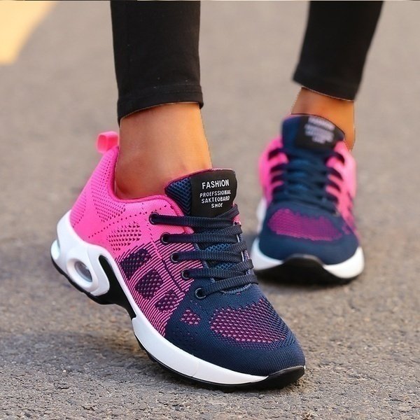 Wygodne ortopedyczne buty damskie w kolorze Rosa/Blau